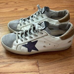 Golden Goose mixed leather/suede low-top sneaker